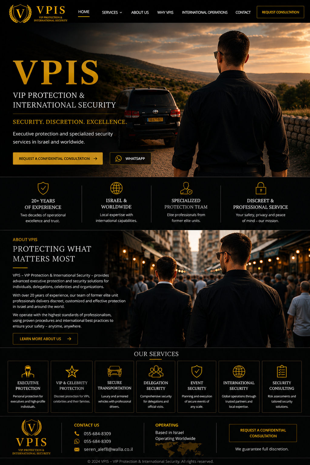 VPIS VIP Protection & International Security homepage